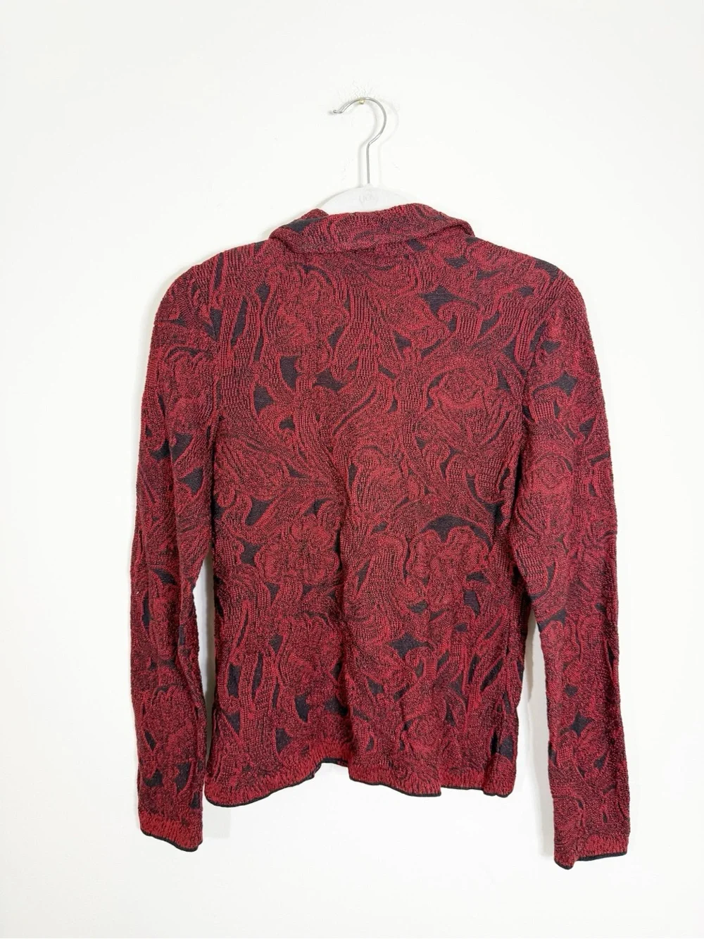 Peruvian Connection Rosemead Knit Jacket Red Small